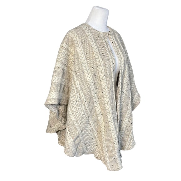 Branigan Weavers Irish Women's Winter Wool Cape Coat Cable Knit Poncho Shawl OS - Picture 7 of 12